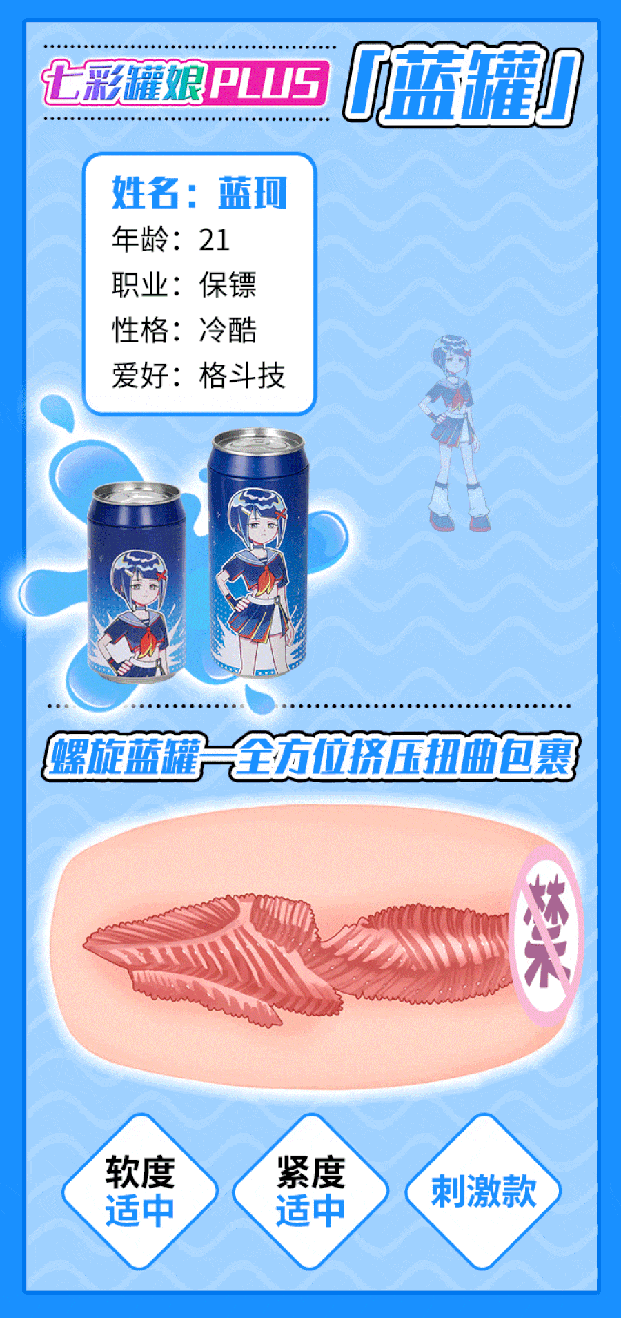 Colorful Can Girl Plus detail